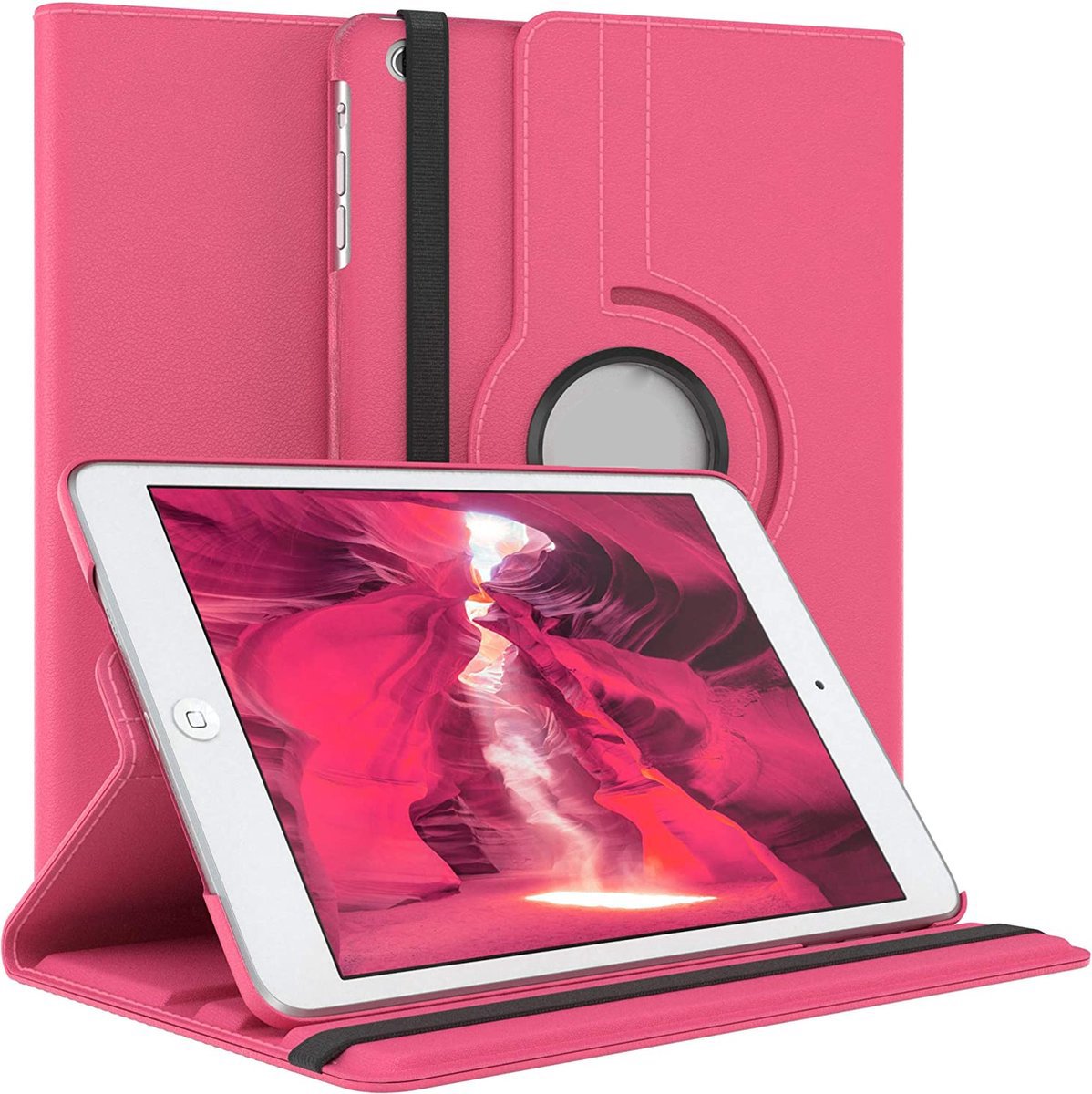Tablet Hoes - Geschikt voor iPad Air Hoes 1e Generatie (2013) - 9.7 inch - Fel Roze