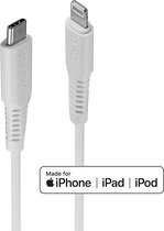 LINDY USB-kabel USB 2.0 Apple Lightning stekker, USB-C stekker 3.00 m Wit 31318