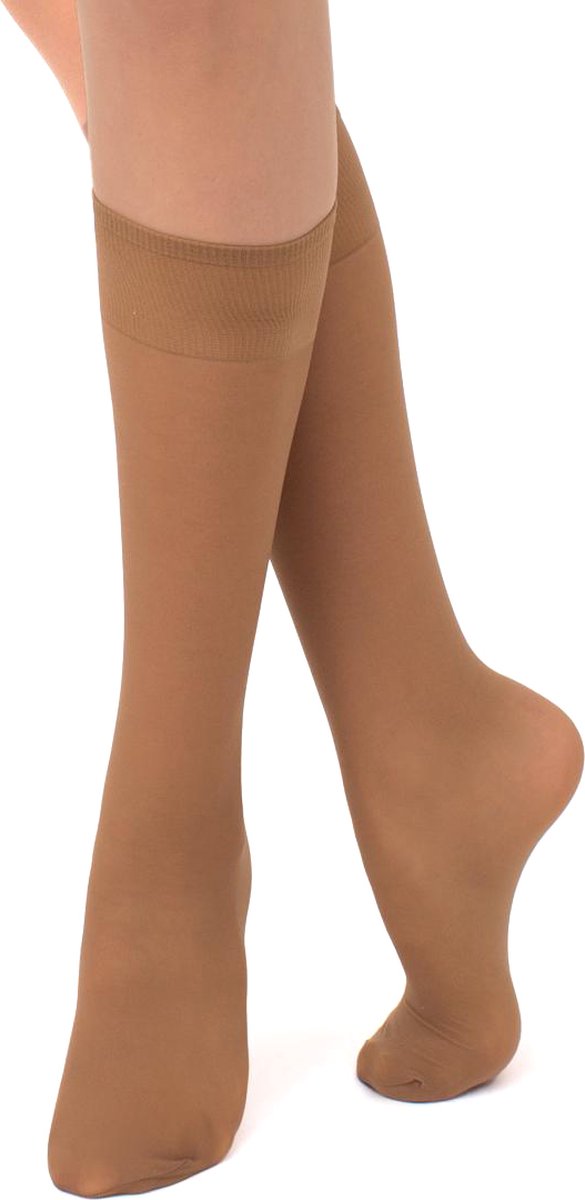 Giulia Kniekousjes - Marea 40 - Pantykousjes - Top comfort - 40Den - One Size - Caramel - 2 Paar - Voordeelverpakking