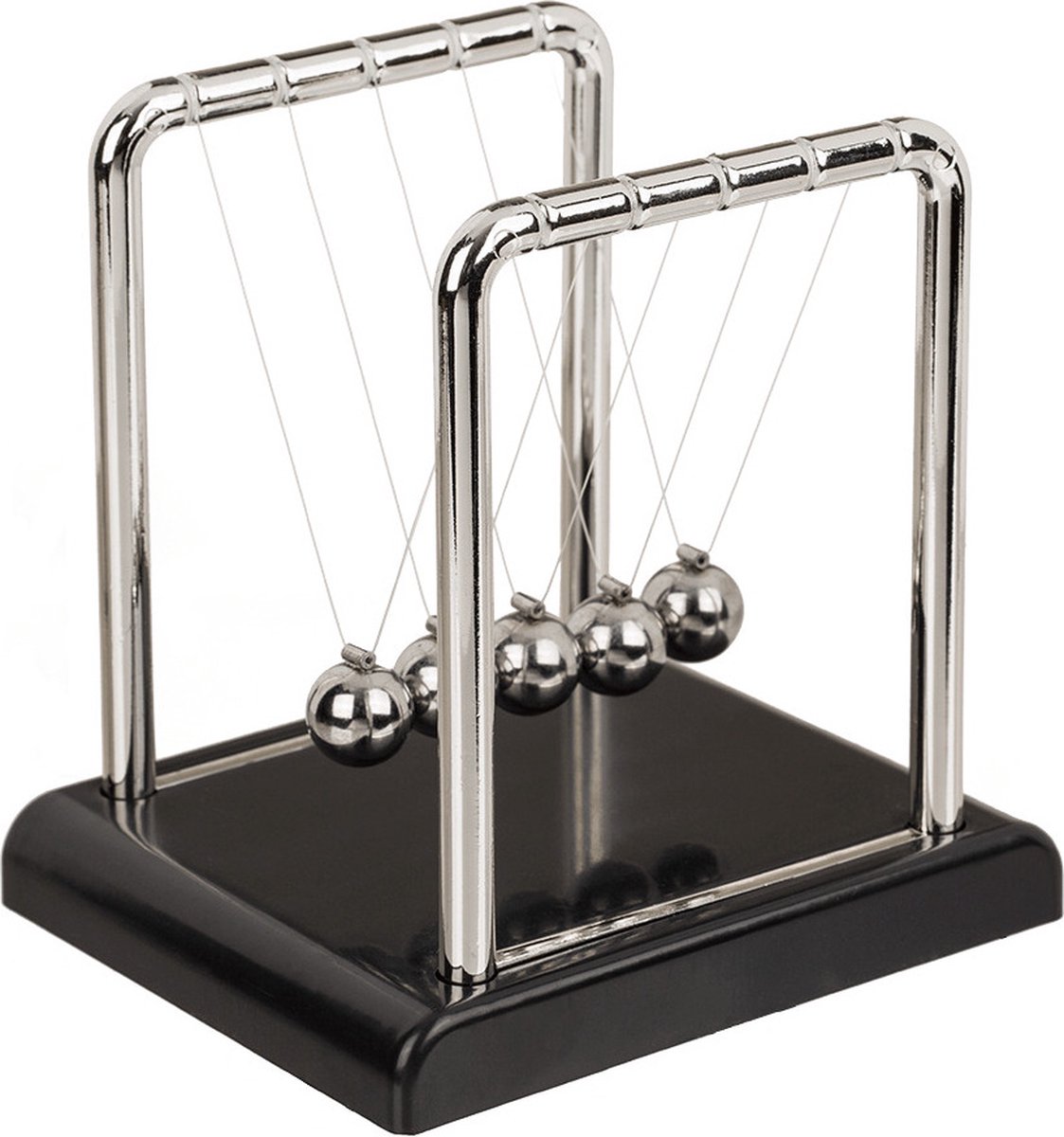 Out of the Blue - Mini Newton pendel cradle - met 5 ballen - 9 x 7 cm - Slinger/balanceerb