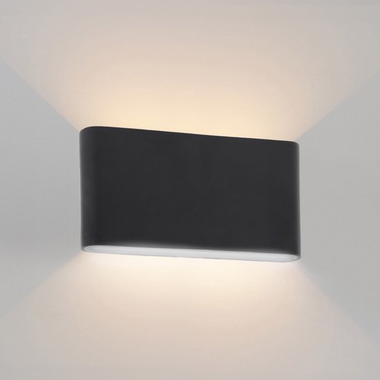 Ledmatters - Wandlamp Zwart - Up & Down - Dimbaar - 5 watt - 550 Lumen - 2700 Kelvin - Warm wit licht - IP65 Buitenverlichting
