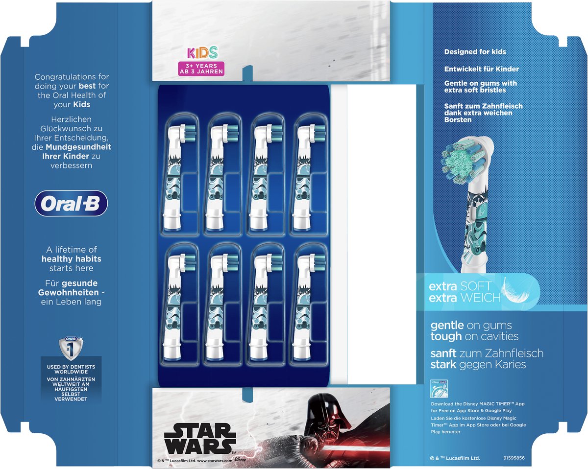 Oral-B Kids Star Wars Opzetborstels 8 stuks