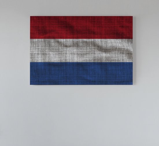 Canvas Schilderij - Nederlandse vlag- Wanddecoratie