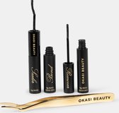 Okasi Beauty - Setje tools voor DIY wimper plukjes - Bond & Seal + Wimper Pincet + Remover - voor nepwimpers - cluster lashes