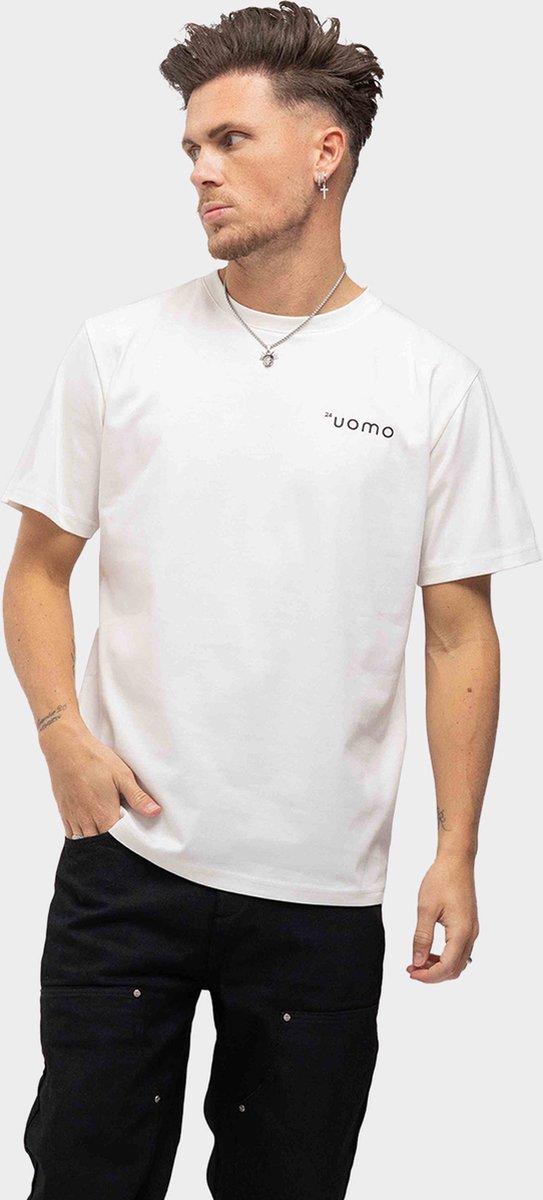 24 Uomo Flora T-shirt Off-White - S