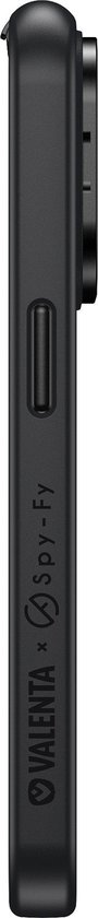 Valenta x Spy-Fy - Coque iPhone 15 Pro avec caches d'appareil photo à l'avant et à l'arrière | Protège votre vie privée et vos Caméras | Valenta Étui de confidentialité Smokey Zwart