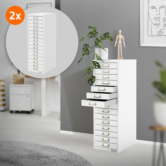 ML-Design archiefkast met 5 laden, 28x38x33 cm, zwart, metalen ladekast voor DIN A4, kantoorkast met etikethouder, stalen kast metalen kast gereedschapskast opbergkast