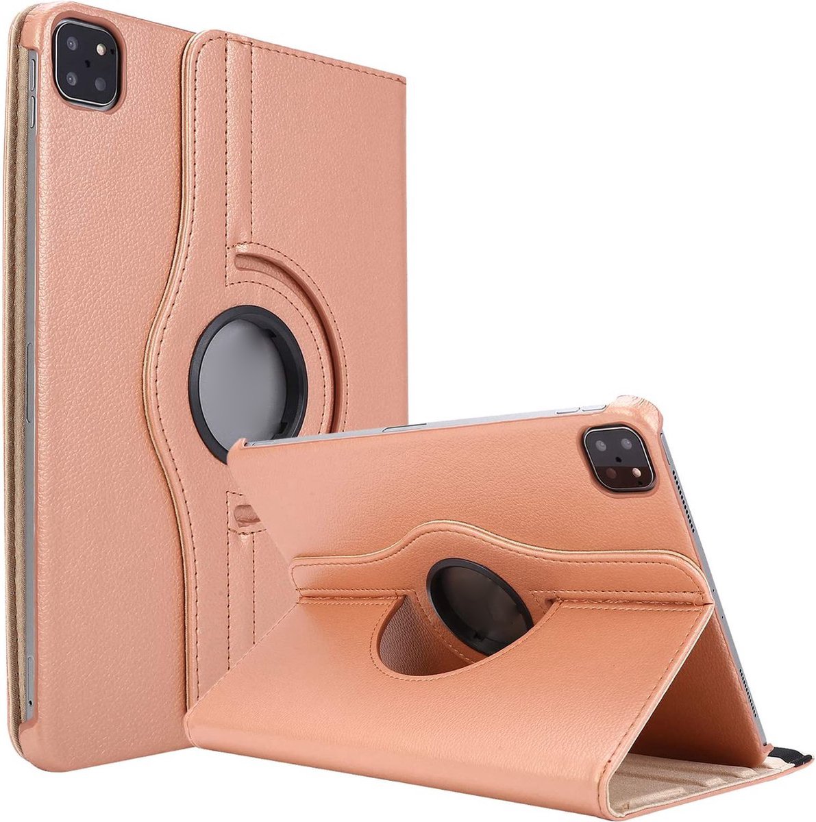 Hoes Geschikt voor Apple iPad Pro Hoes 2e Generatie - 11 inch (2021) - Tablet Case - Smart Cover Roze Goud