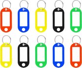 Westcott E-10655 00 Sleutelhangers, 10 stuks, 10 stuks, robuuste hangers om te beschrijven met verwisselbare etiketten, met metalen ring en in verschillende kleuren