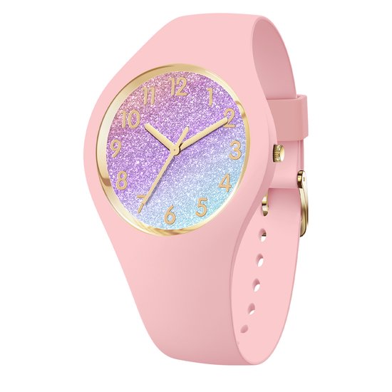 Montre Ice Watch ICE Glitter - Pink cosmique 022569 - Siliconen - Rose - Ø 34 mm