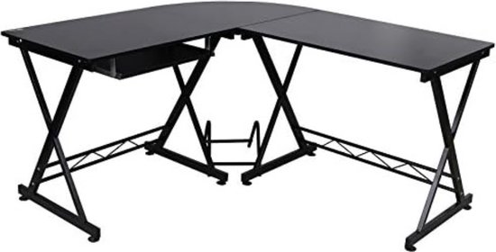 Gratyfied - Computertafel Voor Laptops - Computertafel - Laptoptafel Verrijdbaar - Workstation Lessenaar -Zwart