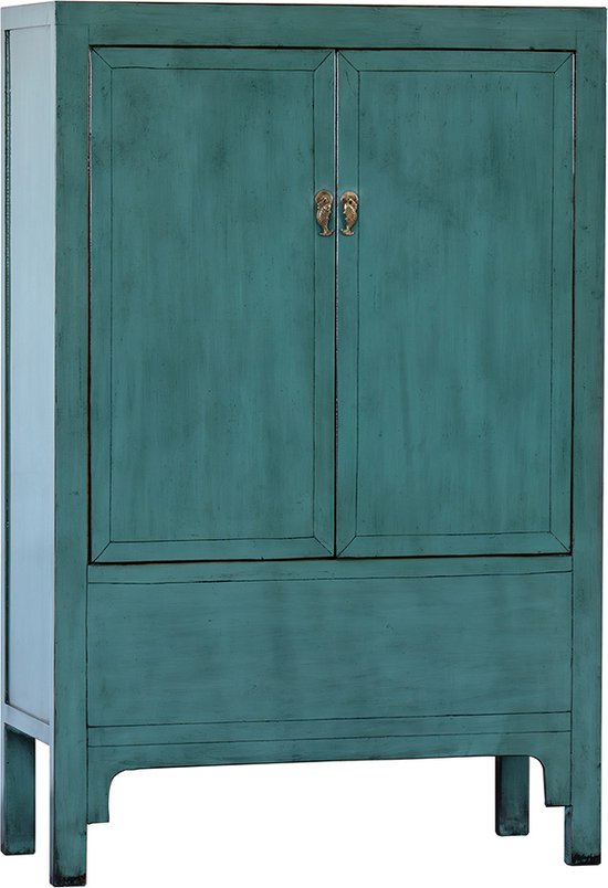 Chinese Ming Kast Azuurblauw - Deep Aqua – Oosterse Kast – Aziatische Kast