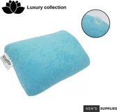 Ken's Luxury Collection - Badkussen met zuignap en microparels - lichtblauw - Jacuzzi kussen