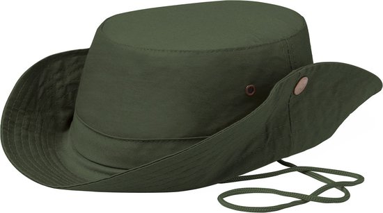 Chapeau Safari - Chapeau bucket - Chapeau de pêcheur - Chapeau de soleil - Femmes et hommes - Katoen - Vert