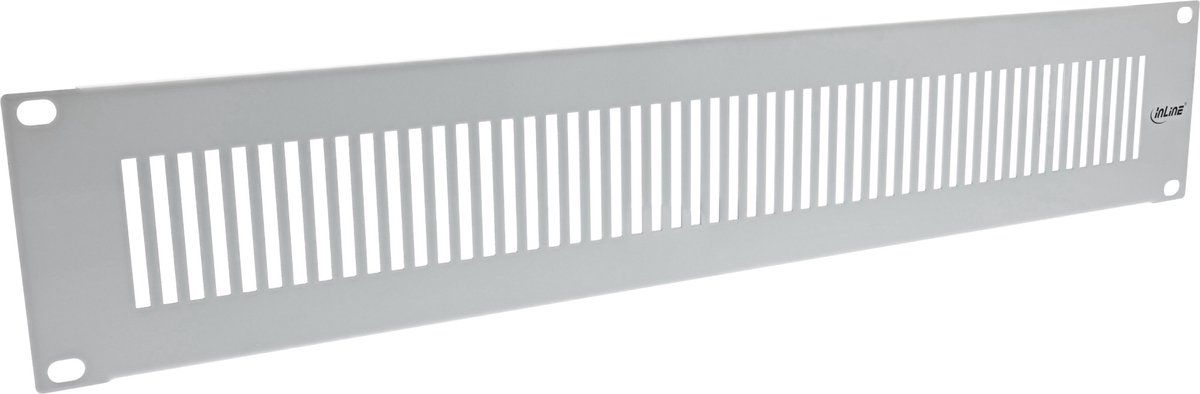 19 inch ventilatiepaneel | verticale sleuven | 1U | grijs