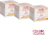 3 Stuks Cera di Cupra Rosa crème (pot) - De verzorgende anti-age dagcrème, met echte Cupra bijenwas, voor een perfecte, wat drogere en normale huid. Ook geschikt voor mannen bijvoorbeeld na het scheren.