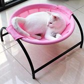 Vrijstaand Kattenbed met Capuchon - Gravende Functie - Comfortabel Kattenhuis - 50x40 cm - Zacht Pluche - Roze