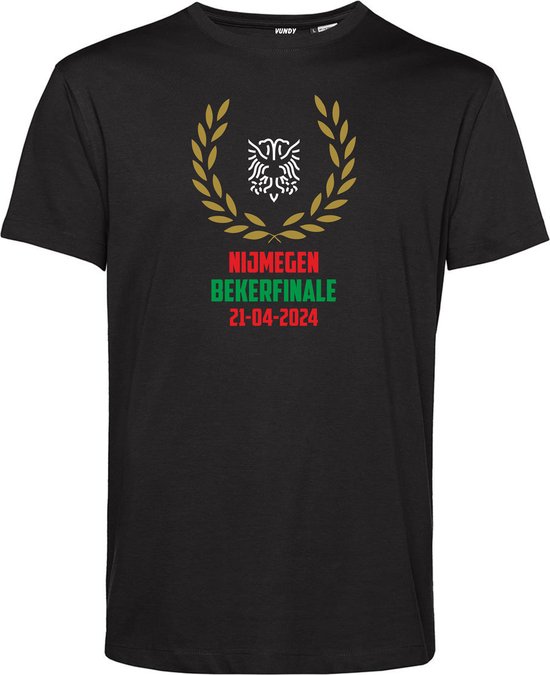 T-shirt Krans Bekerfinale 2024 | NEC Supporter | Nijmegen | Bekerfinale | Zwart | maat XS
