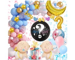 FeestmetJoep® Gender reveal versiering - Gender reveal ballon - Mom to be - Mommy to be sjerp - Its a boy - Its a girl - Boy or Girl - Gender reveal pakket - Boy or Girl slinger