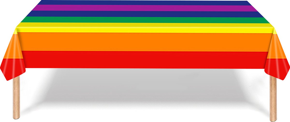 Tafelkleed Verjaardag Versiering Tafelloper Plastic Tafelzeil Regenboog Feest Tafellaken Xl Formaat 137*274cm