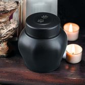 Urn voor huisdier - Zwart - HUYS&MORE - De laatste aai - Crematie - Urn huisdier - urn kat- urn hond - moderne urn - kleine urn - mini urn - crematie urn - as urn - huisdieren urn - urne - urnen