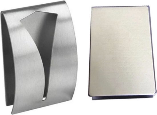 Knaak 2 Stuks RVS Handdoekhouders - Handdoek Klem - Handdoekhaak - Zilver - Voor 2 Handdoeken