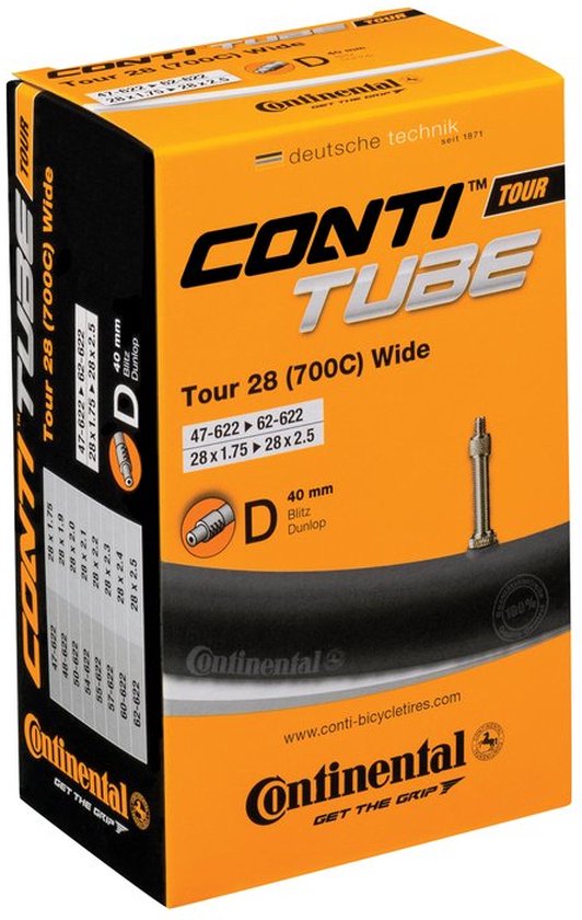 Continental Binnenband 28 X 1.75/2.5 (47/62-622) Dv Zwart van Continental — afbeelding 5