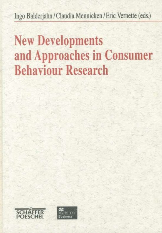 New Developments and Approaches in Consumer Behaviour Resear ... - cover