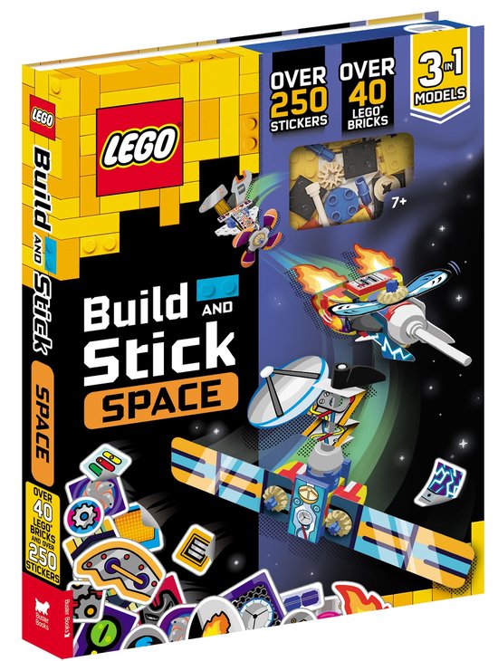 LEGO® Build and Stick Activity Box- LEGO® Books: Build and Stick: Space (includes LEGO® bricks, book and over 250 stickers)