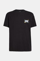 T-shirt Reg Flower Power - Zwart - XL
