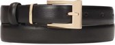 Black narrow belt with minimalist clasp