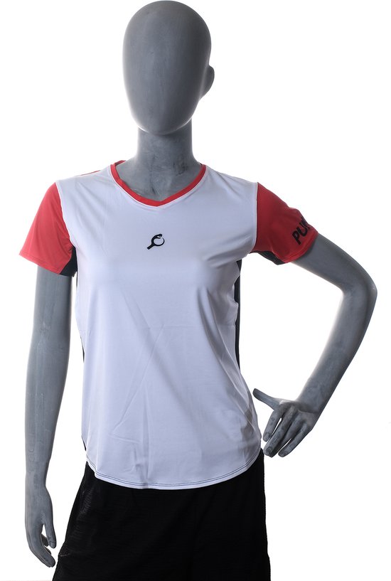 PUNTAZO Padel T-shirt Dames Sportshirt Small rood Korte mouw