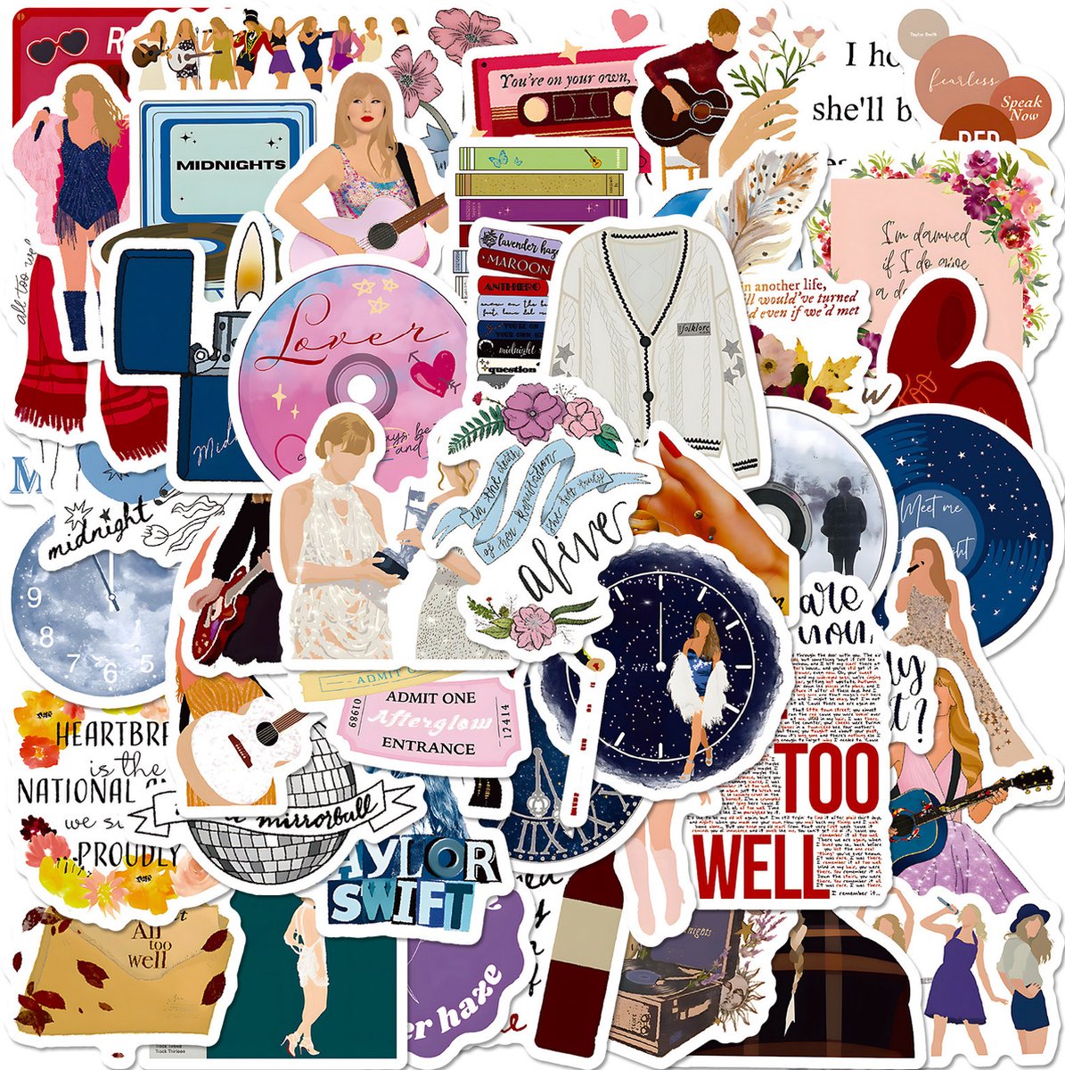 Mini Popster boekstickers - Laptop stickers - plakstickers - 50 mini Popster stickers - UV bestendig - vriendenboek - waterbestendig - Stickerkamer®