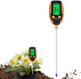 Mcbazel Bodemmeter, 4-in-1 digitale plantenvochtmeter met PH/temperatuur/vocht/licht, voor tuinieren, gazon, landbouw en buitenplanten