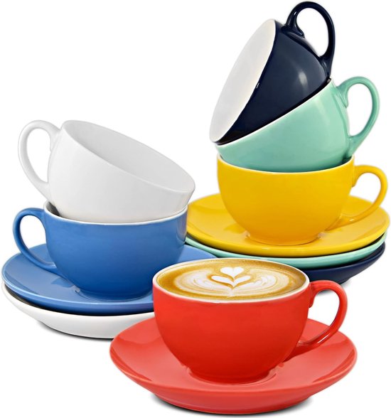 4 Dubbelwandige Thermische Cappuccinoglazen 250ml - Houdt De Temperatuur Langer Vast Beschermt Uw Handen Met Geschenkverpakking