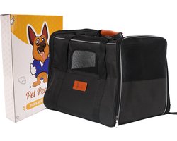 Pet Perfect Reismand Kat - Reistas Kat - Draagtas - Incl. Draagriem - Tot 5 kg - Zwart
