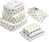 Kofferorganisator Reiskleding Tassen Set van 7 Reistassen Verpakkingstassen Bagage voor kleding Schoenen Ondergoed Cosmetica (Witte Cactus)