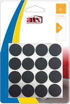Artex Meubelviltjes/antislip - zwart - 16x - rubber - rond - 2,2 cm
