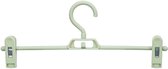 Kipit - broeken/rokken kledinghangers - set 4x stuks - groen - 32 cm - Kledingkast hangers/kleerhangers/broekhangers