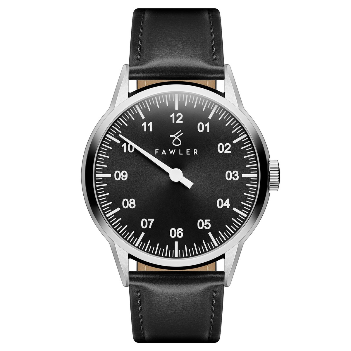Paz | Zwart Roestvrijstalen Chic Klassiek Horloge met Een Wijzer
