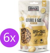 Mac’s Shakery Kattensnoepjes - kattensnacks - Chicken & Cheese - Graanvrij - Gebit Reinigend - 6 x 60g