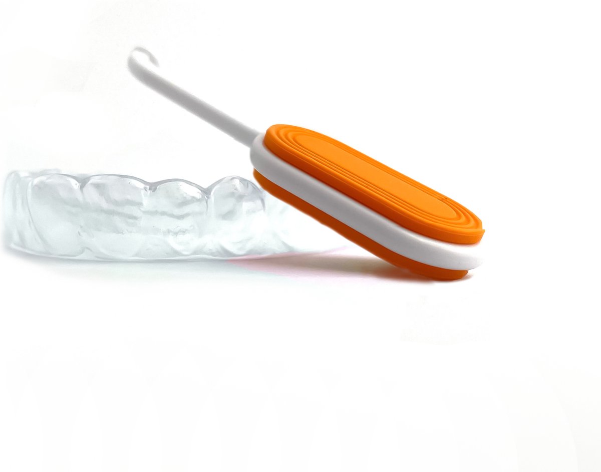 Unclip® Pull & Bite Aligner Remover Hulpmiddel Haakje Nachtbeugel Invisalign Oranje
