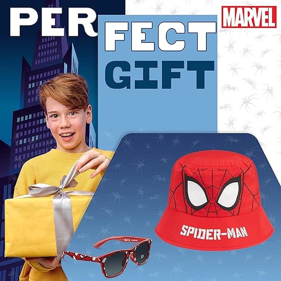 Marvel Spiderman Lunettes De Soleil Et Casquette Pour Garçons - Set Protection UV Avengers Été