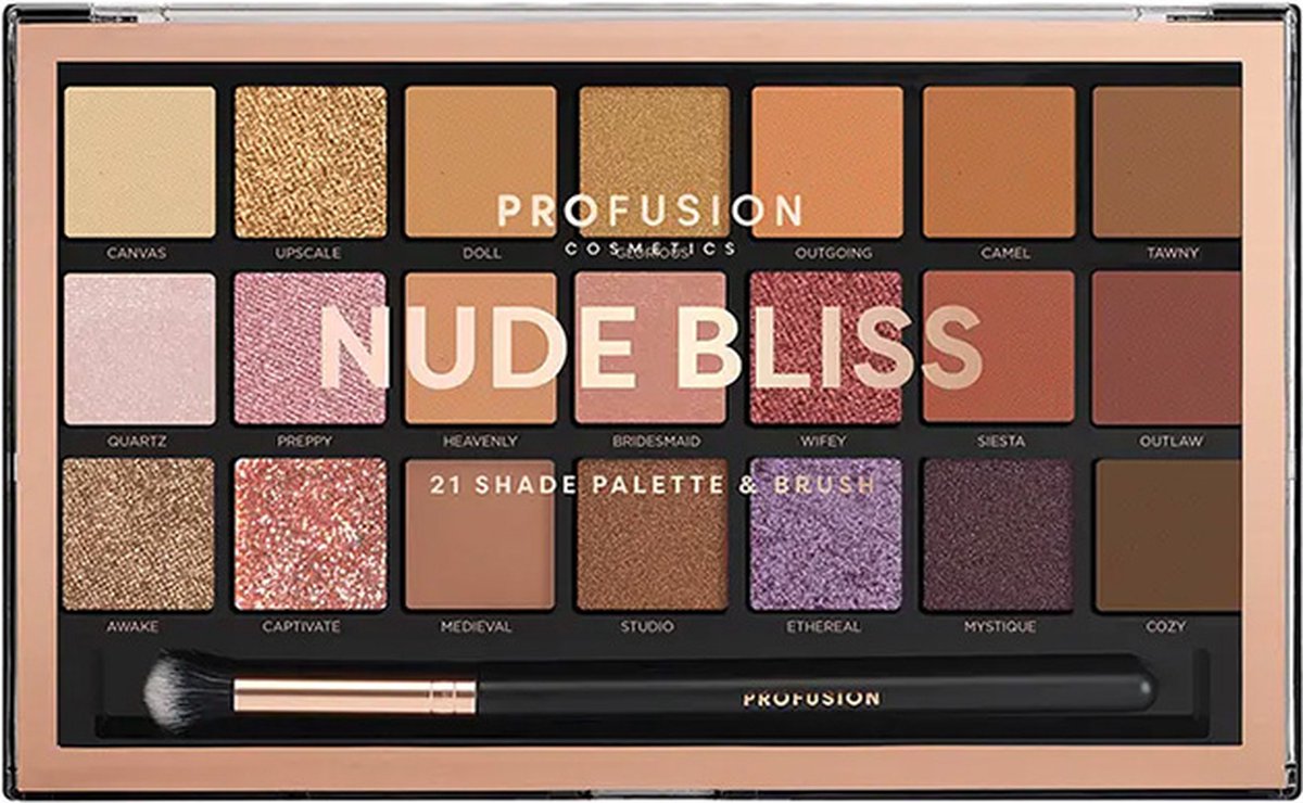 Profusion Oogschaduw Pro Artistry Palette - Oogschaduw Palette - Oogschaduw Primer - 21 Kleuren - Nude Bliss