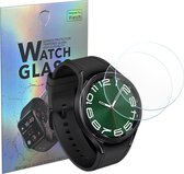 Samsung Galaxy Watch 6 CLASSIC (47mm) - 2 stuks Beschermglas Smartwatch screenprotectors van glas Transparante glazen schermbeschermfolie