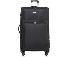 Merkloos Dubai Abudabi Grote XL Koffer - 88 cm - 125/135 liter - Expandable - Zwart