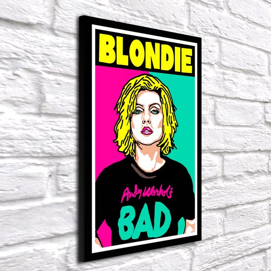 Pop Art Blondie - Poster Print - gekaderd - 96 x 66 x 2 cm - Wanddecoratie
