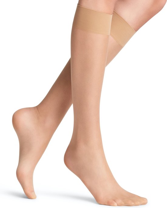 FALKE Seidenglatt 15 DEN chaussettes hautes pour femmes - or (doré) - Taille: 39-42