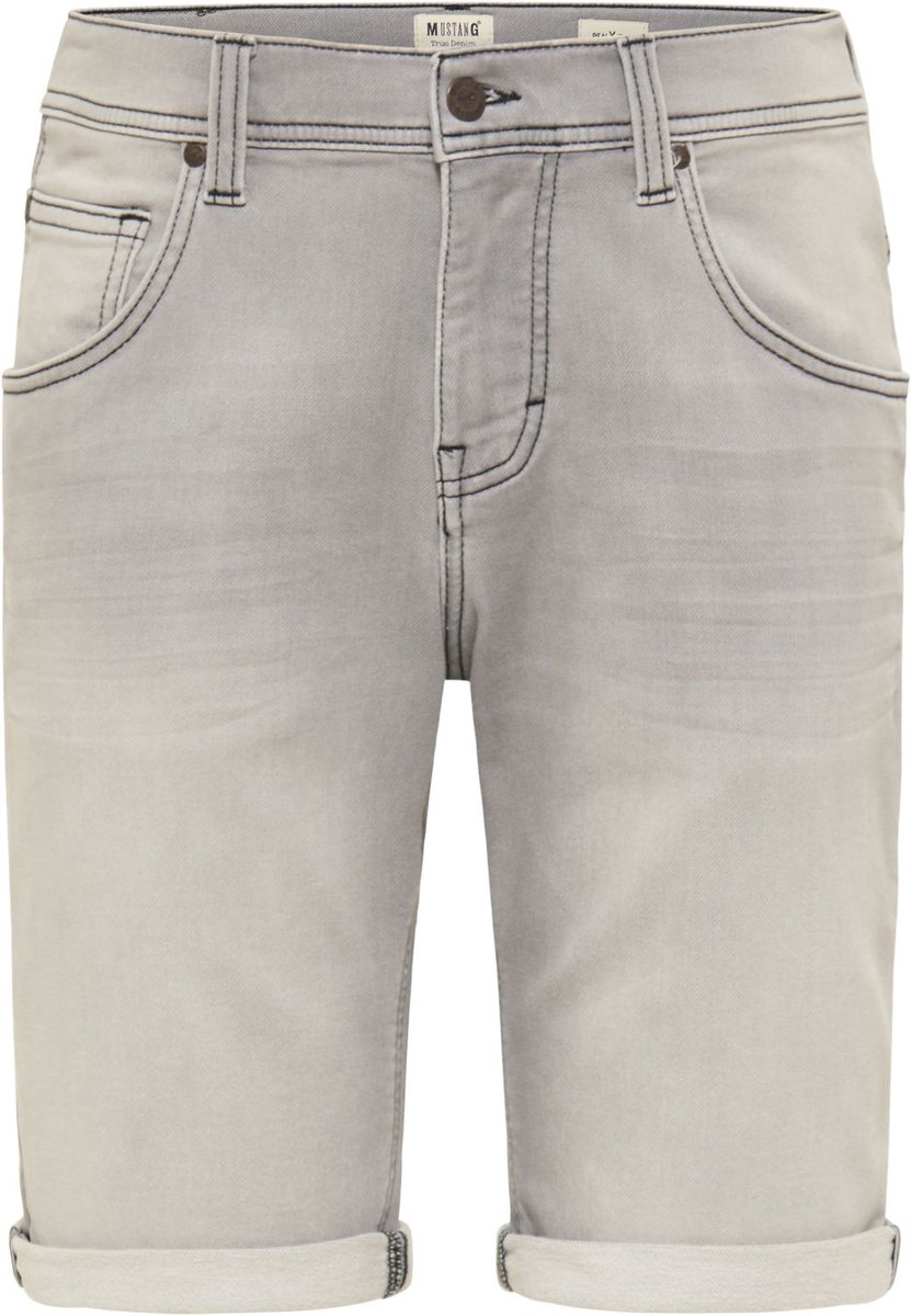 Mustang Heren Short Broeken CHICAGO regular/straight Fit Grijs W 28 Volwassenen