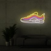 Led Neonbord - Led Neonverlichting - Sneaker - Oranje-Paars-Rood-Wit- 75cm * 37cm